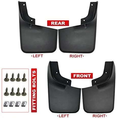 Splash Guards Mud Flaps 4-PC Set for Ford F-150 2004-2014 with Factory Fender Flares J172