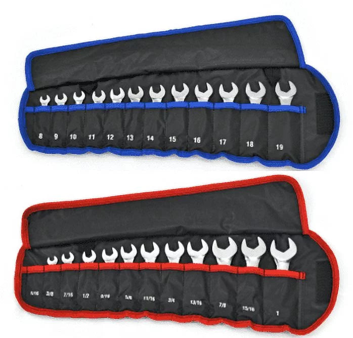 24-Piece Metric and SAE Stubby Combination Wrench Set N393