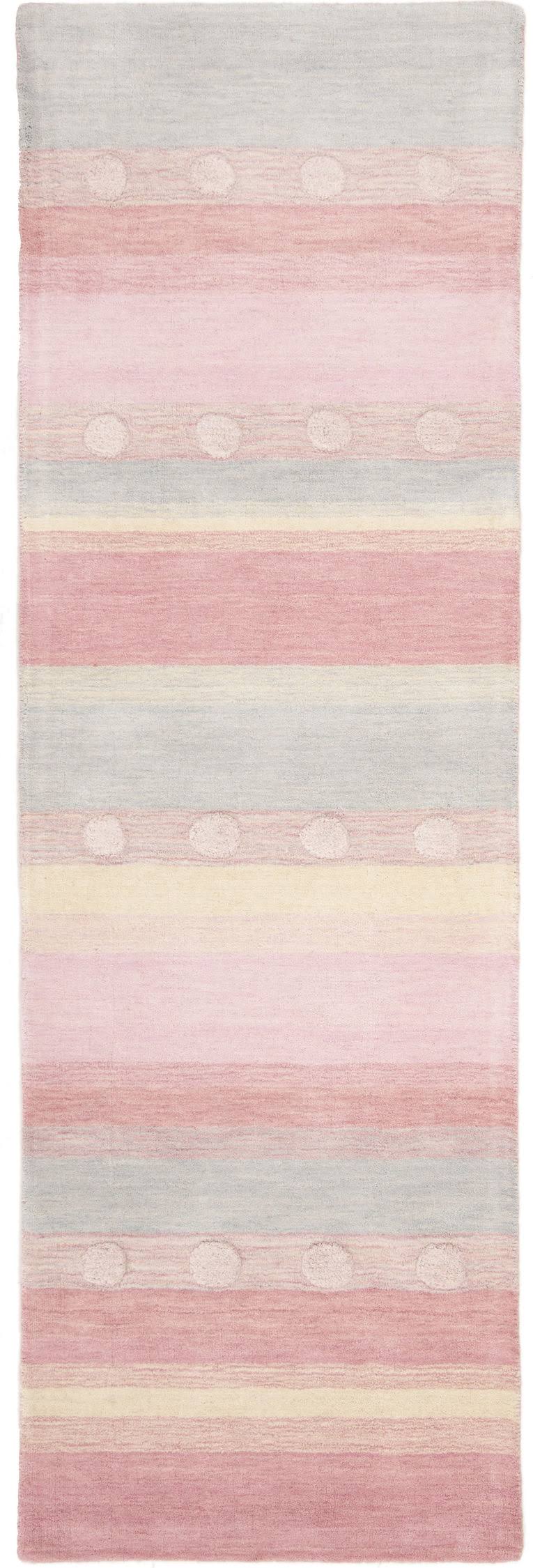 Light Blue / Pink Square Kids Rug U9108