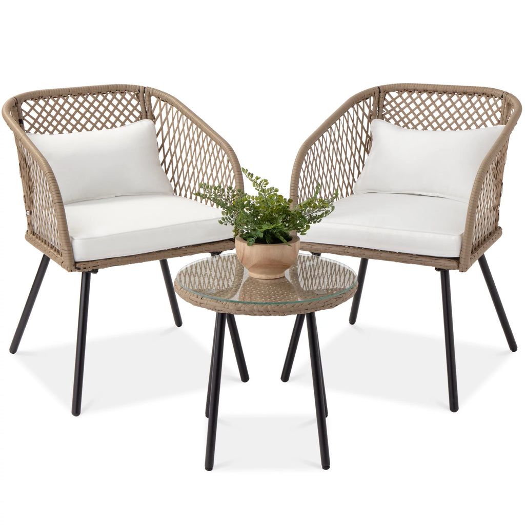 3-Piece Outdoor Wicker Bistro Set K161