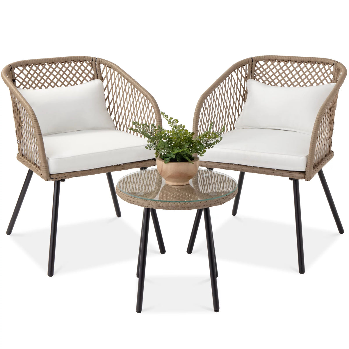 3-Piece Outdoor Wicker Bistro Set K161