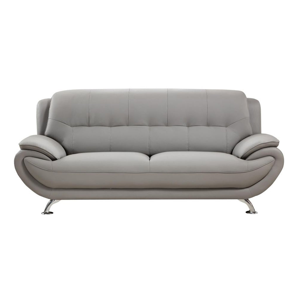 Gray Wooden Sofa with Stainless Steel Legs W21998