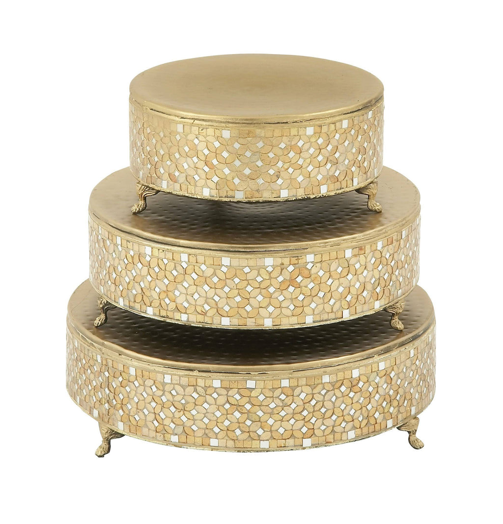 Metal Mosaic Cake Stand (Set of 3) P1054