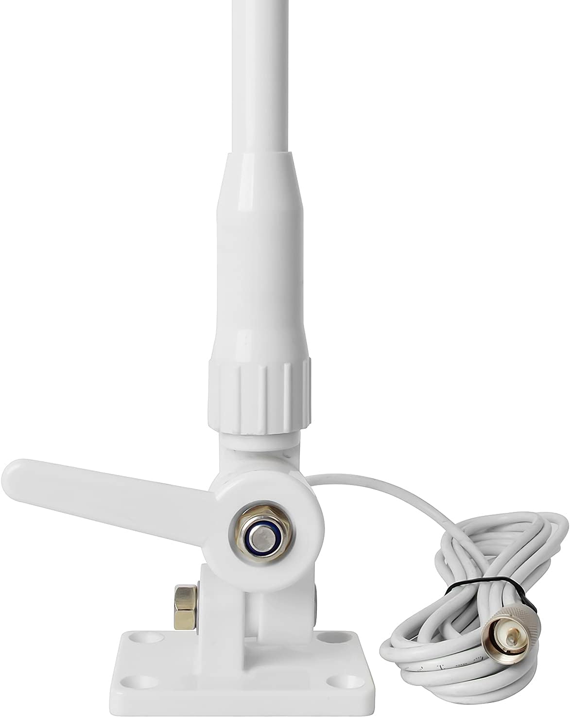 White 43inches 3dBi Marine Boat Fiberglass Antenna Pack of 2 G776653
