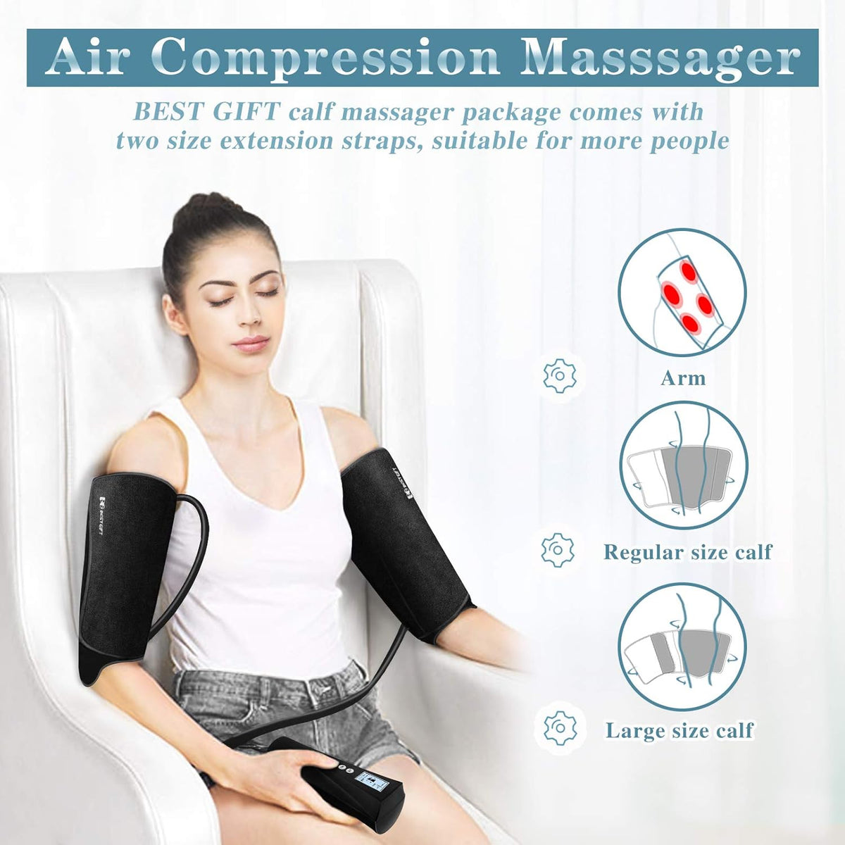 Compression Leg Massager with Heat O93609