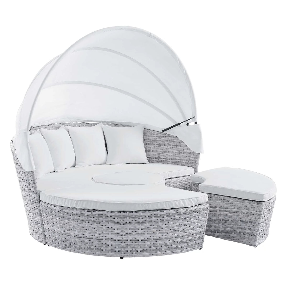Light Gray White Outdoor Patio Daybed M97836