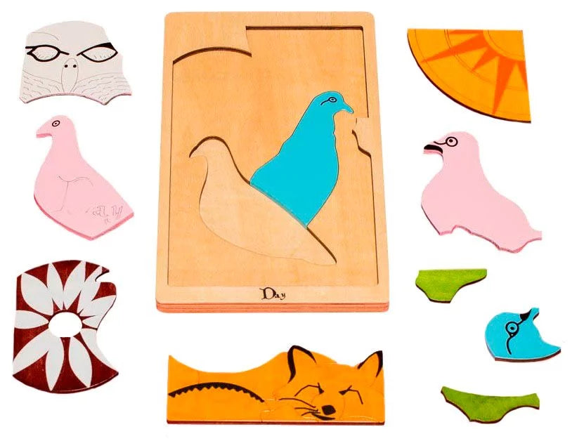 10 Piece Wood Layered Children's Puzzle D5086