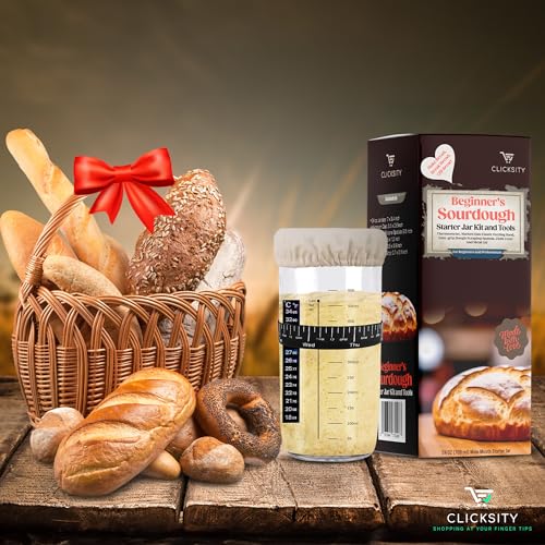 Sourdough Bread Starter Kit with Thermometer and Elastic Feeding Band Y8812