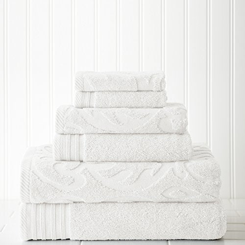 6-Piece 100% Combed Cotton Towel Set Soft Jade K2182