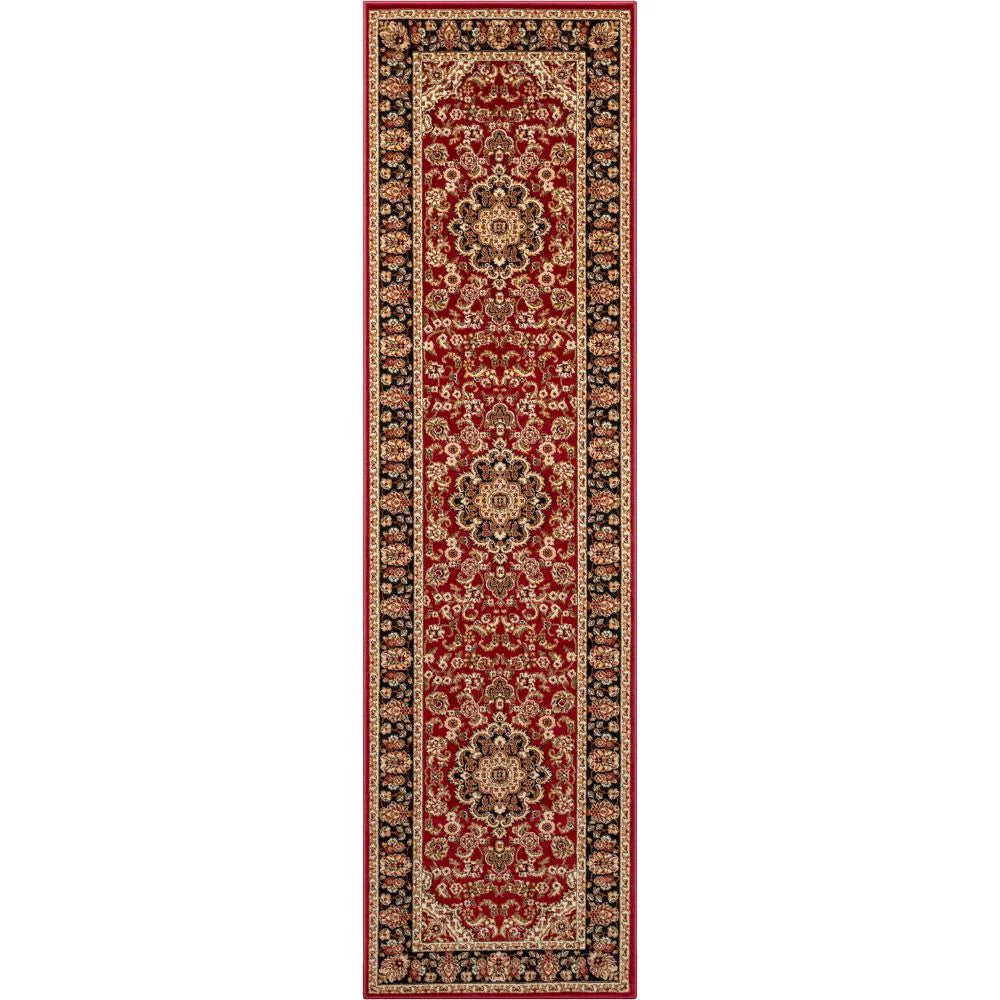 Red Green Ivory Light Blue Black Persian Floral Oriental Area Rug N665634
