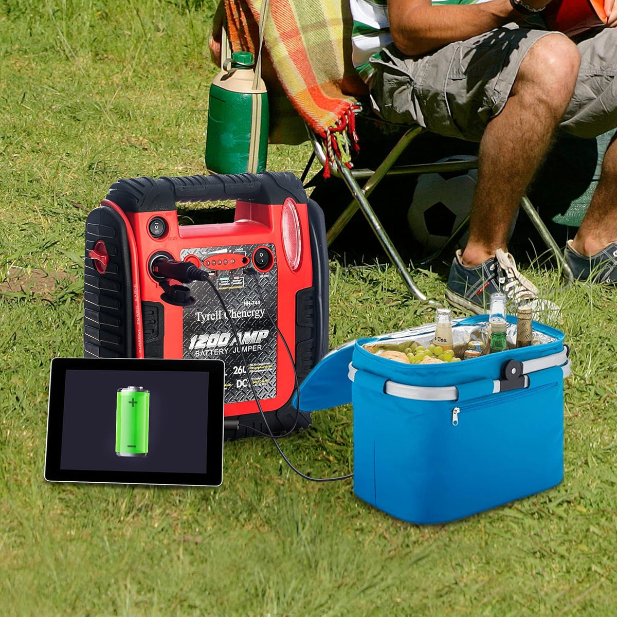 Jump Starter 1200Amp 12V Power Station with 260 PSI Air Compressor D132678