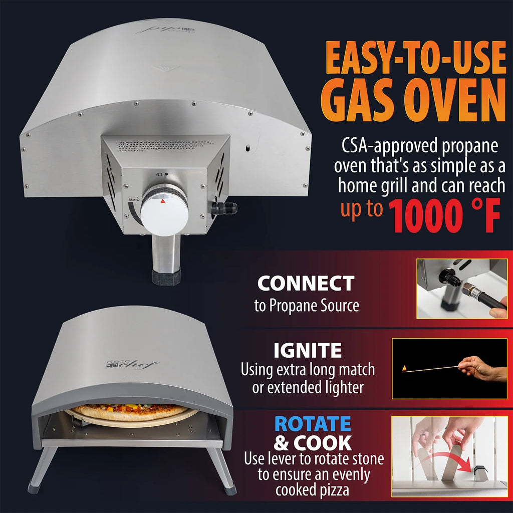 Portable Gas Pizza Oven with Baking Stone C471433