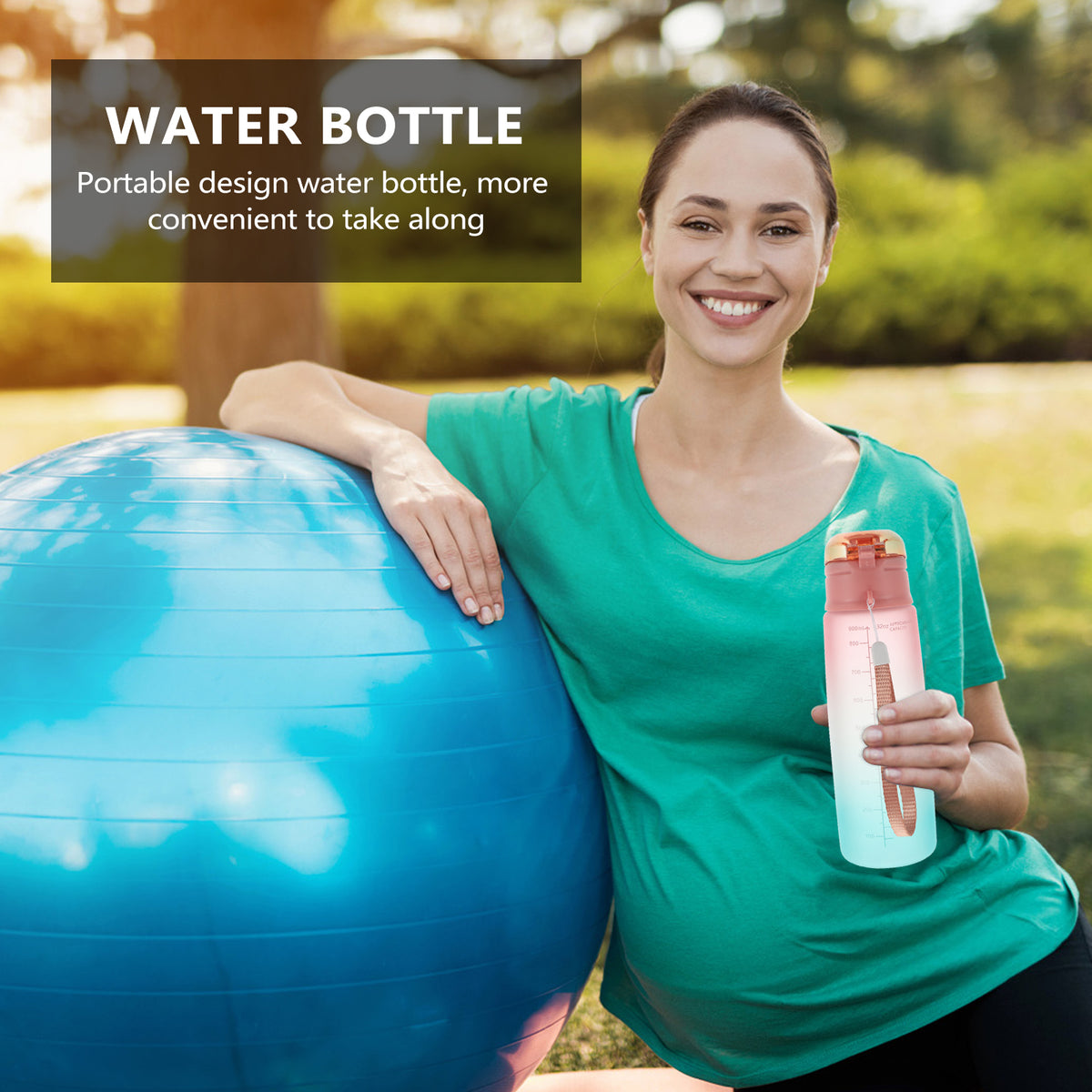 2 pcs Gradient Water Bottle E4167