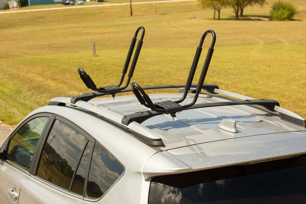 Black Roof-Mounted Kayak Carrier with Straps & Hardware C403