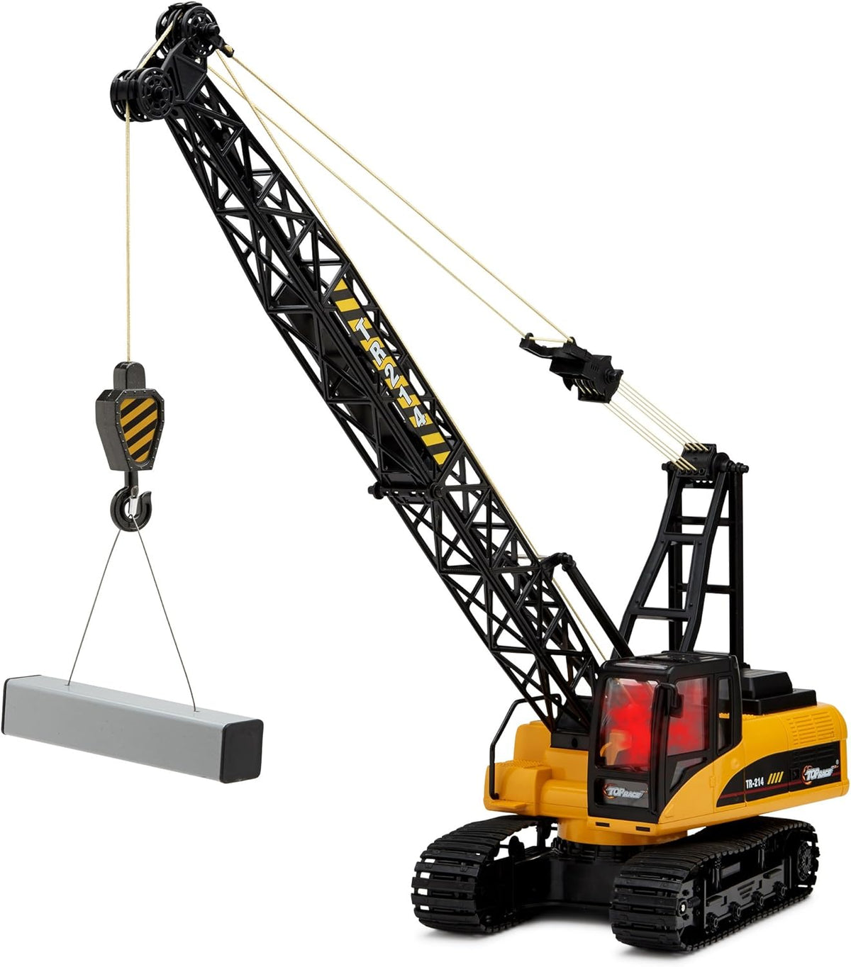 15 Channel Remote Control Crane, 1:14 Scale Battery Powered RC Construction Toy Crane with Heavy Metal Hook R5932