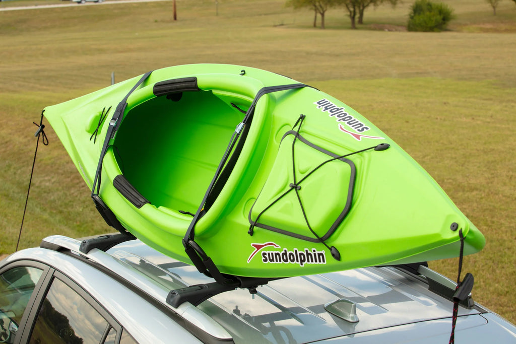 Black Roof-Mounted Kayak Carrier with Straps & Hardware C403