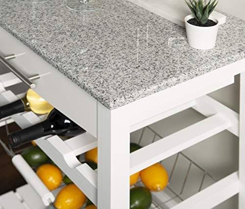 White Kitchen Island W5829