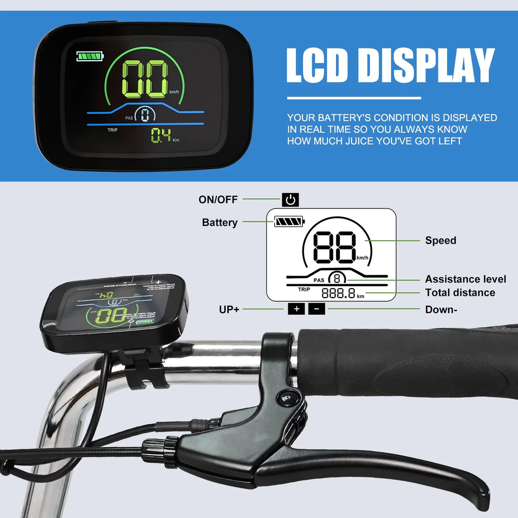 3 Wheel Electric Bike with Removable 36V 10Ah Lithium Battery D931526