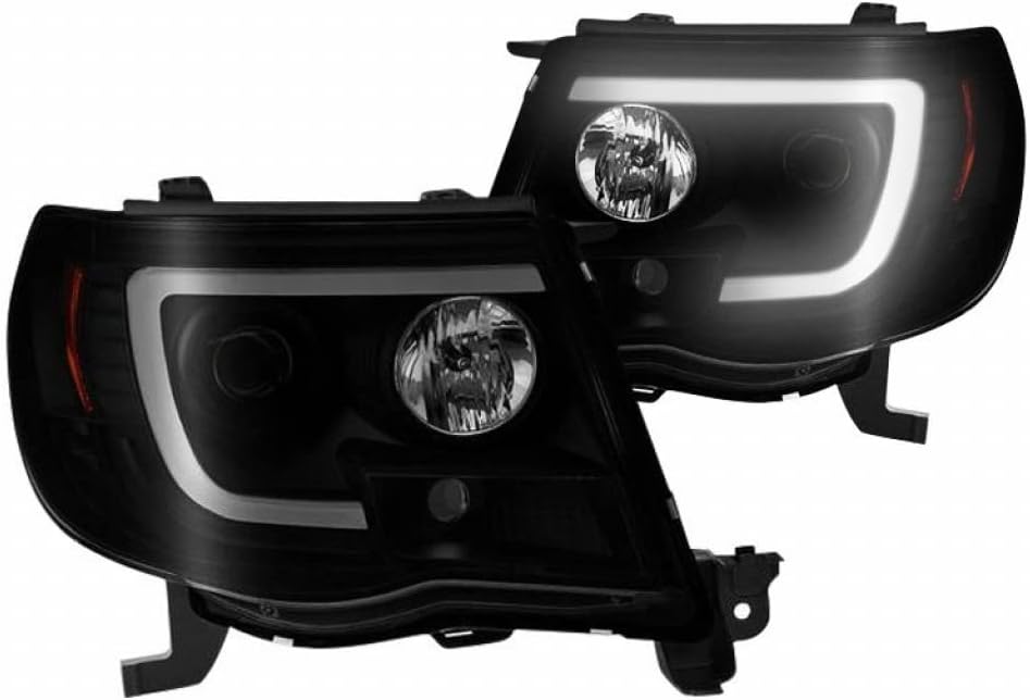 Black Smoke Headlights Pair with Light Bar DRL G2305