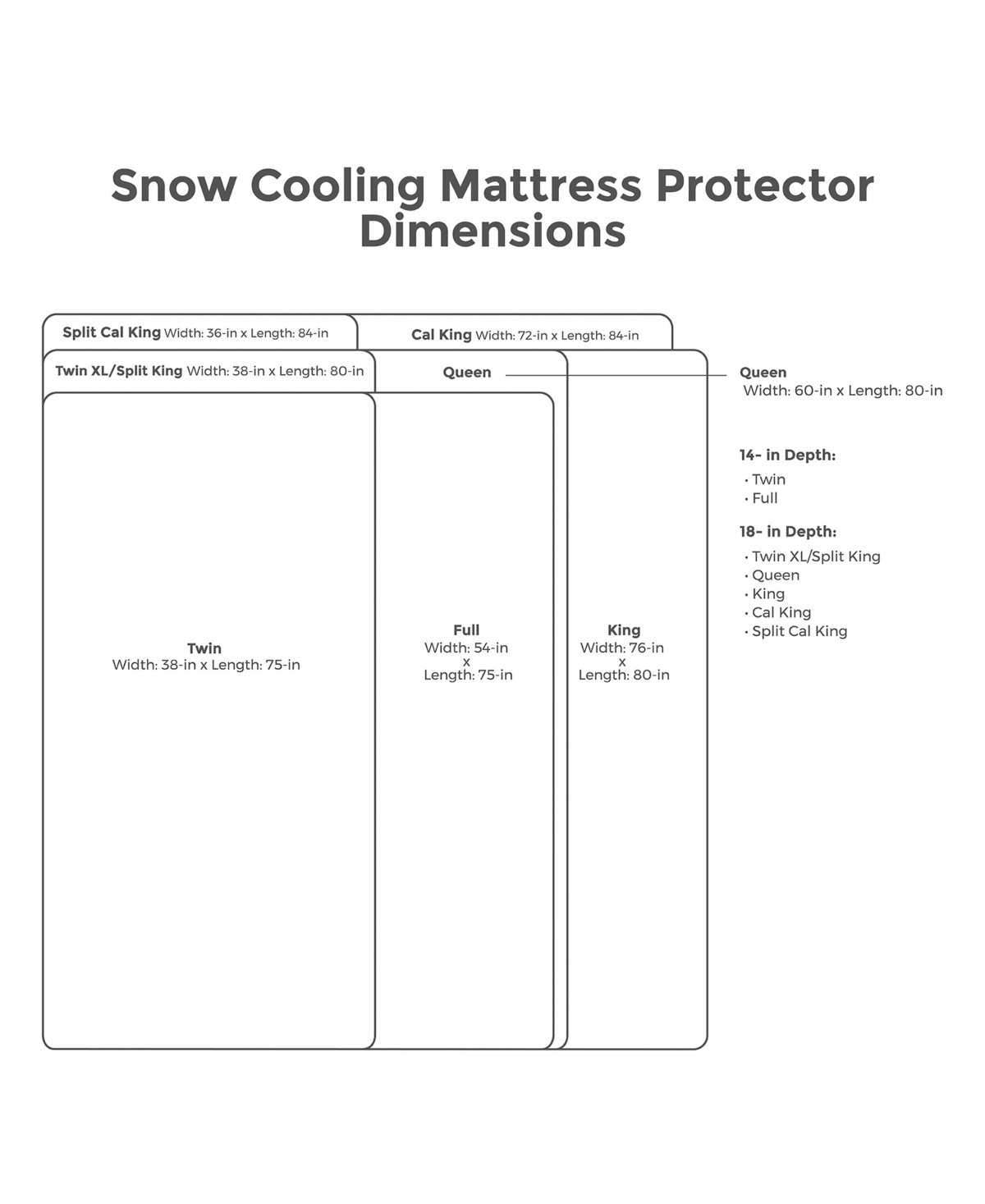 California King Snow Mattress Protector C1939