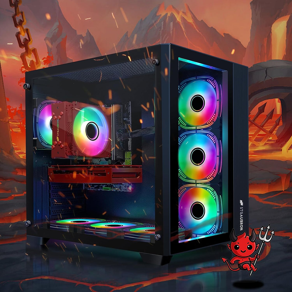 Gaming Desktop PC, GeForce RTX 3060 12G, Intel Core i7-10700KF up to 5.1G, 16G DDR4, 1T SSD, WiFi, BT 5.0 O51763