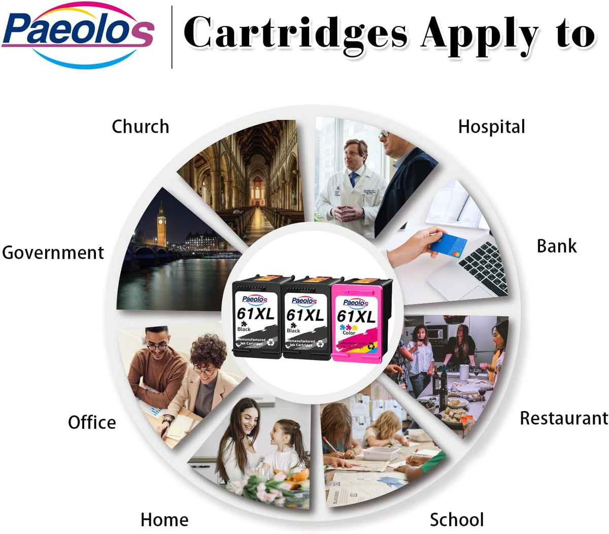Remanufactured Ink Cartridges 3 Pack V1265