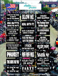 24 Pack Funny Biker Sticker Pack E920473
