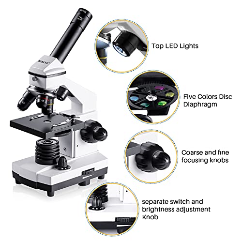 100X-2000X Compound Microscope with Microscope Slides A60401