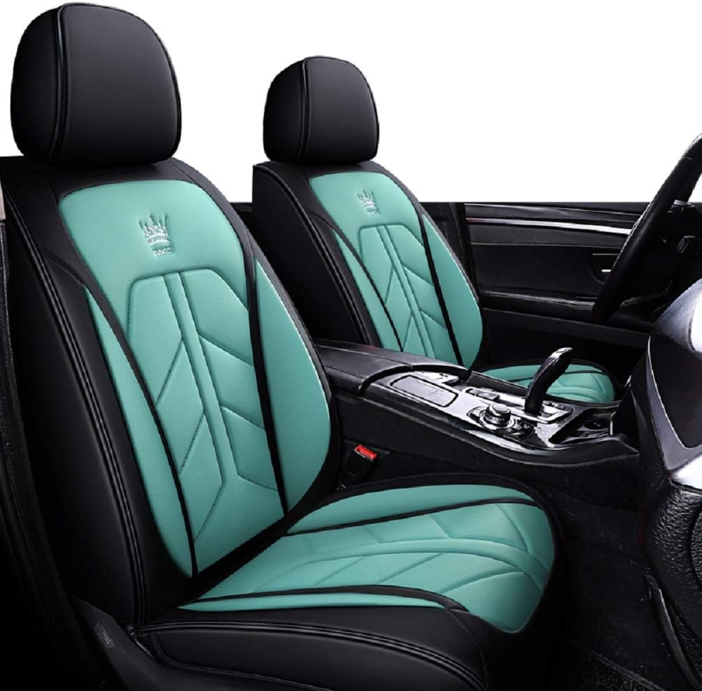 Black-Red Leatherette Car Seat Covers Full Set F526