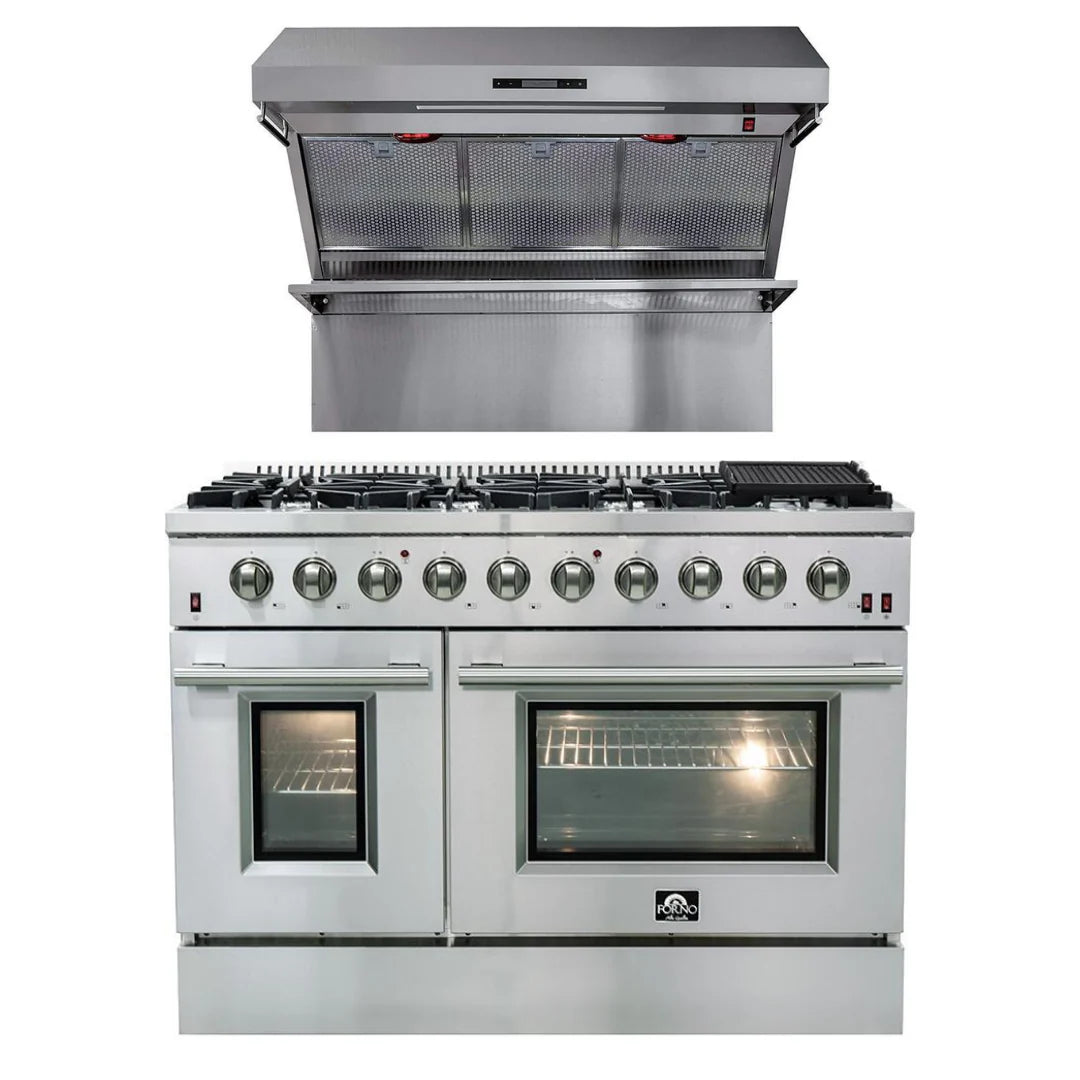 48 Inch Gas Range and Wall Mount Range Hood K6323