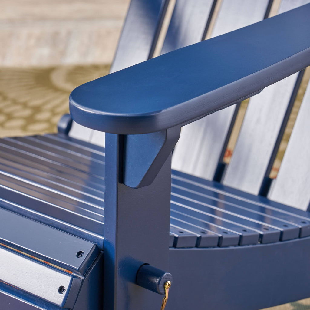 White Finish Acacia Wood Adirondack Chair P6722
