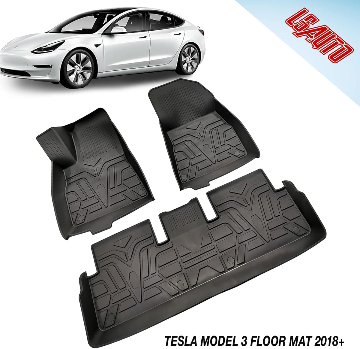 TPE All Weather Floor Liners for Tesla Model 3 T656375