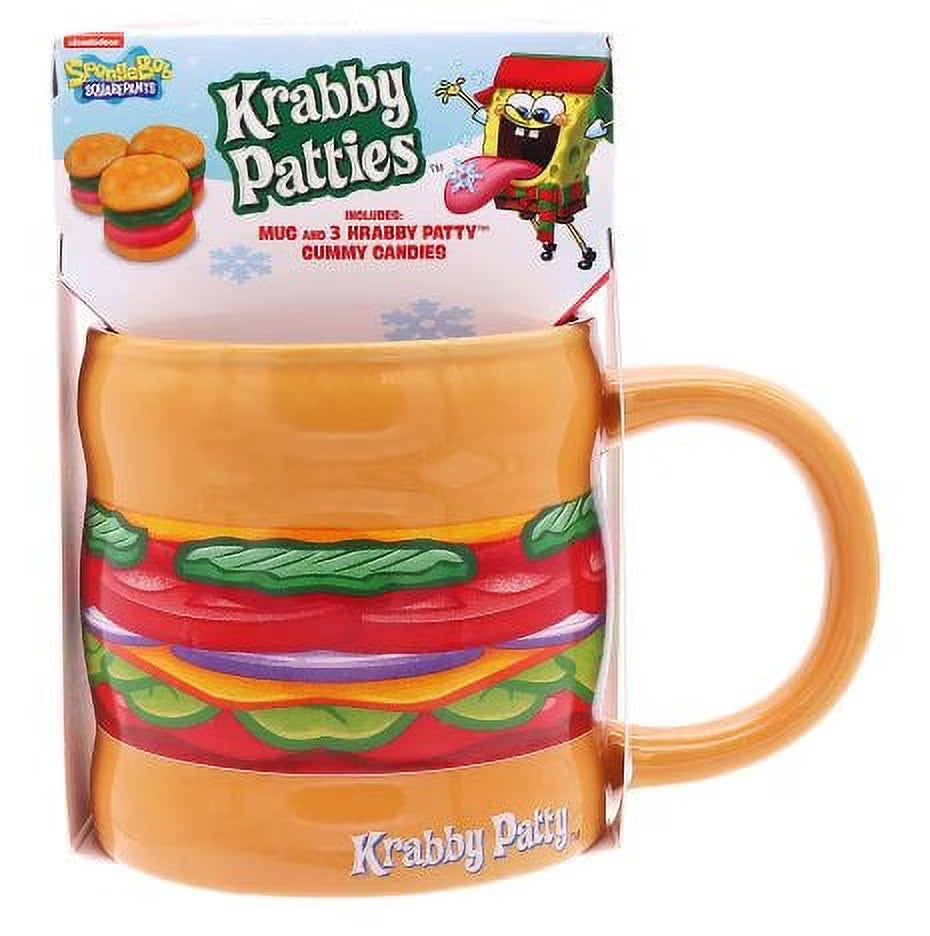 Krabby Patties Mug with 3 Gummy Candies A656126