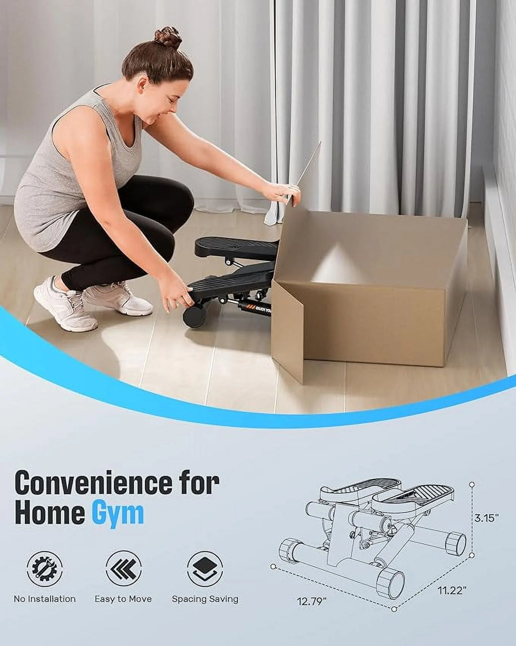 Stair Stepper with Resistance Band Y9571