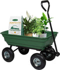 Garden Dump Cart Wagon with Steel Frame and Pneumatic Tires H2428