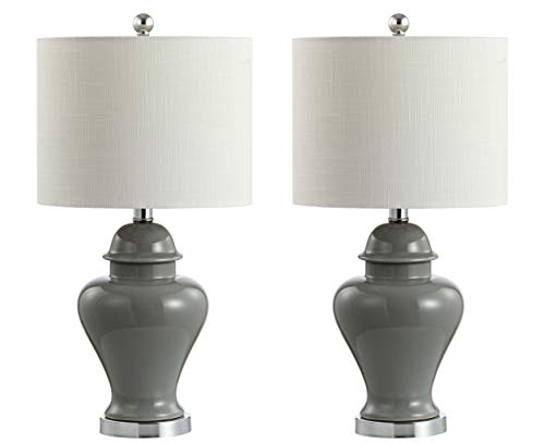 Set of 2 White Ceramic Table Lamps N9077