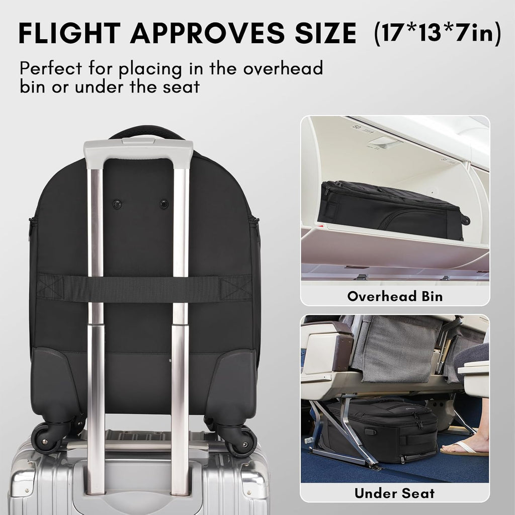 16 Inch Water Resistant Underseat Carry On Luggage with Spinner Wheels L83242