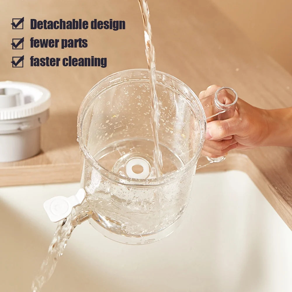 Electric Citrus Juicer Squeezer with Pulp Basket, 300ml, USB Charging, BPA-Free (White) L152