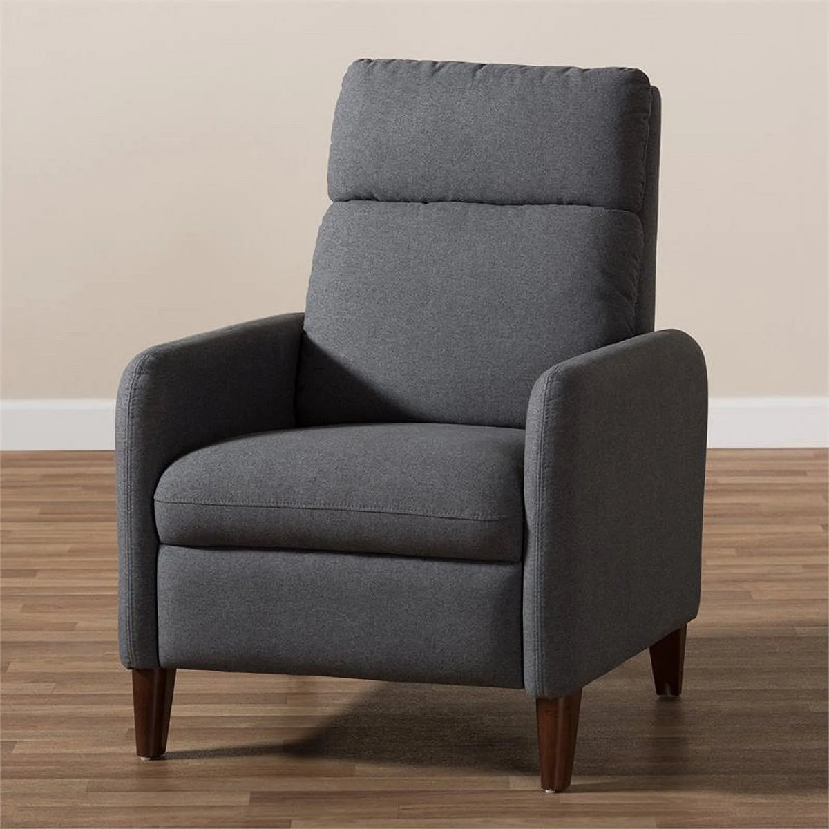 Gray and Walnut Recliner G88853