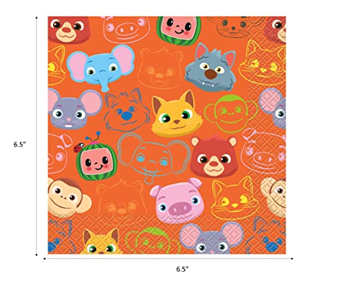 Cocomelon Birthday Party Supplies with Cake Plates and Napkins for 16 Guests S360509
