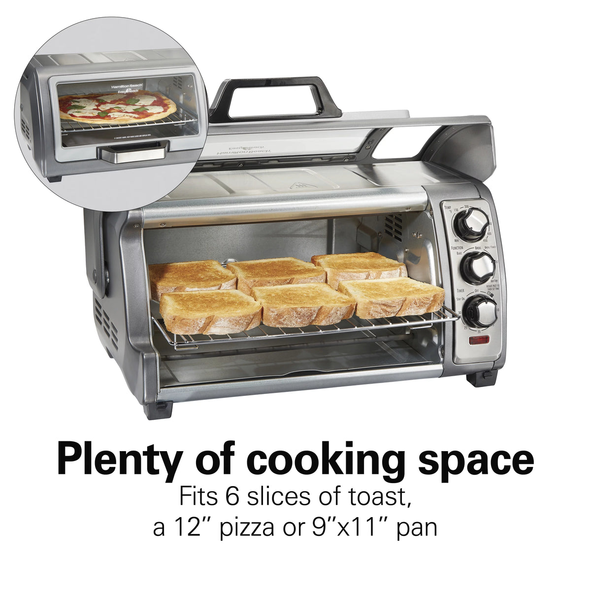 Sure-Crisp Air Fryer Toaster Oven, 6 Slice, Stainless Steel R128478