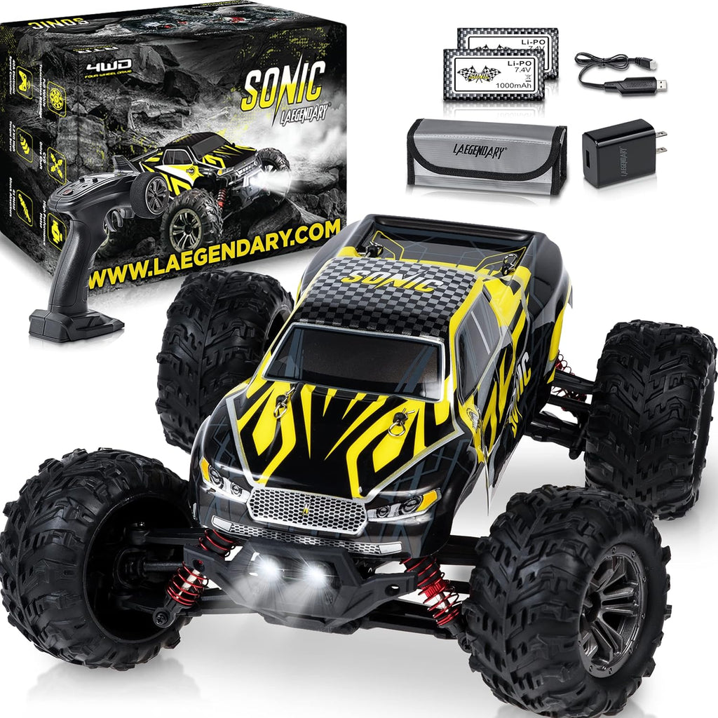 Off Road Remote Control Car 4x4 Truck 1:16 Scale Black Yellow O2176
