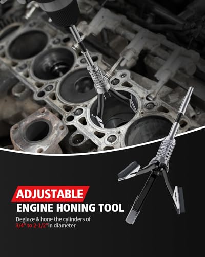Adjustable Cylinder Hone Tool with 3-Piece 220 Grit Stones U6632