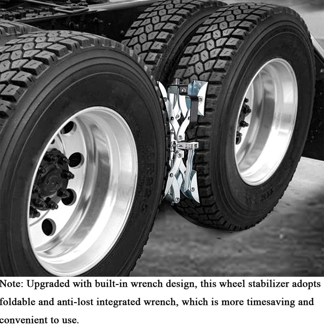 X-Shaped Wheel Chock Stabilizer with Integrated Wrench, 2 Sets H828