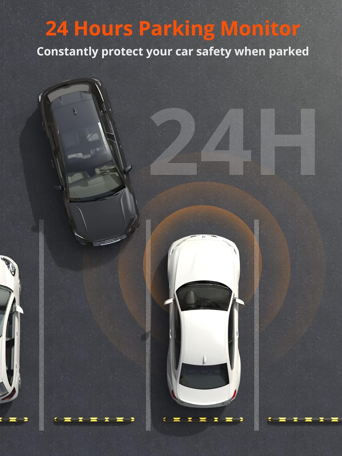 4K Front and Rear Dual Dash Cam with WiFi, Night Vision, Black Z671088