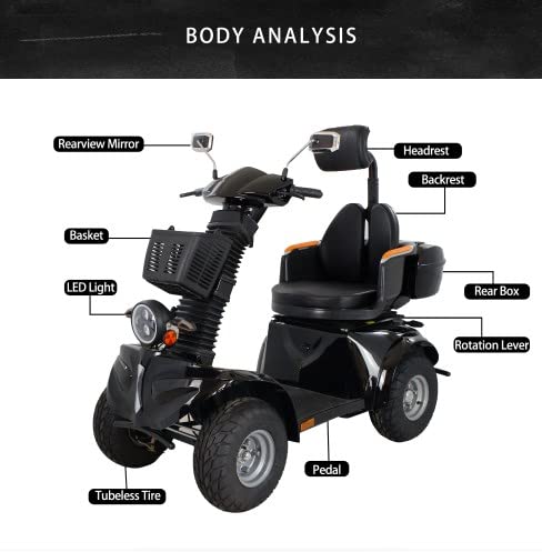 3-Speed Electric Mobility Scooter with 1000w I9562