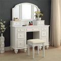 3-Piece White Wood Bedroom Vanity Set N813903