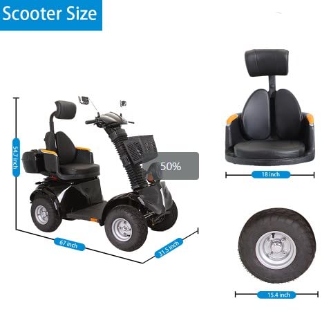 3-Speed Electric Mobility Scooter with 1000w I9562