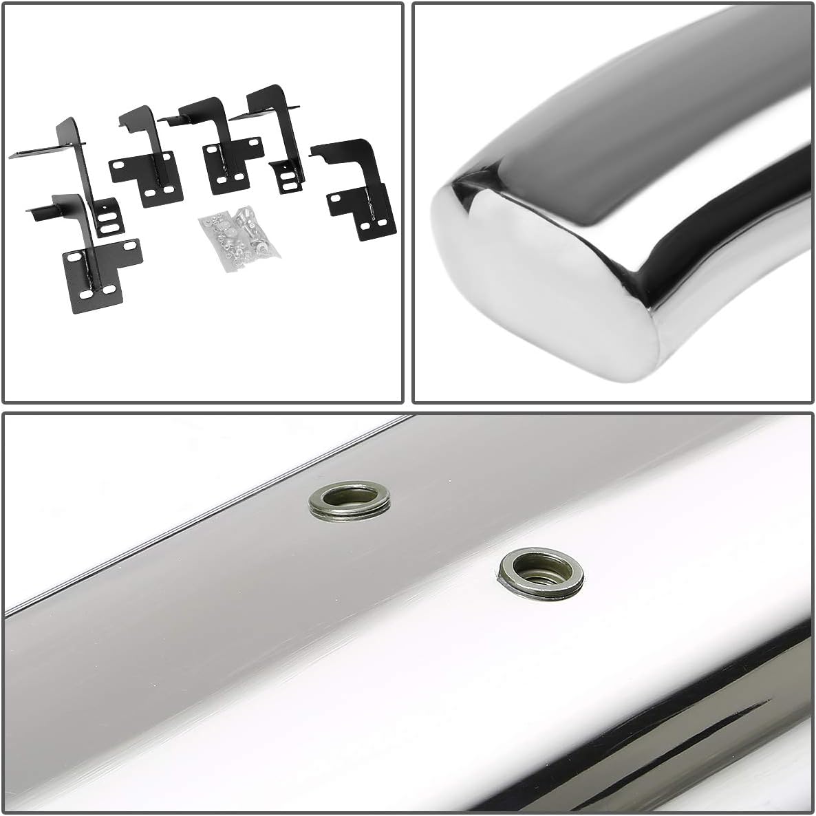 5 Inches Curved Side Step Nerf Bar Running Board Stainless Steel Polished Chrome D721747