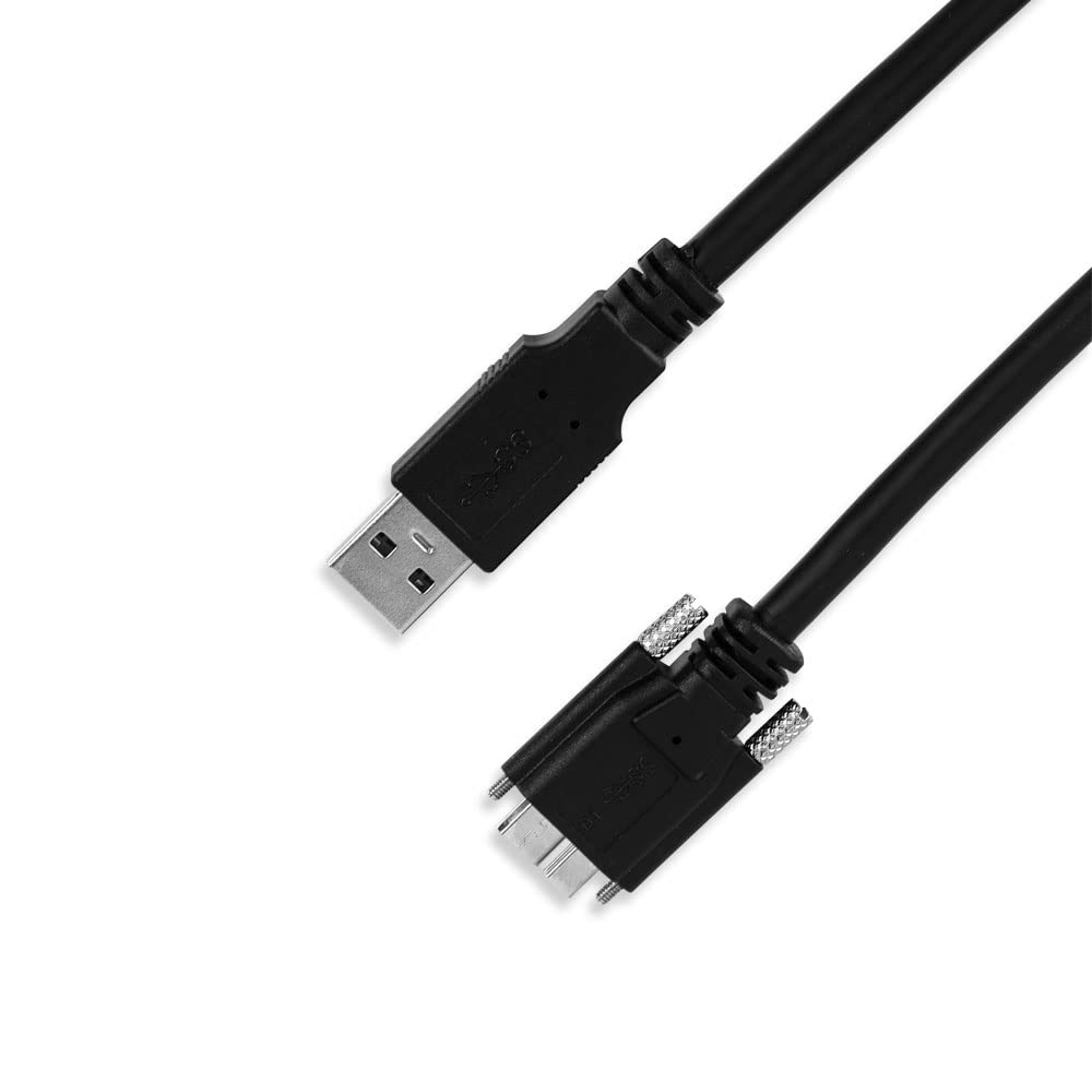 USB 3.0 Cable A/M to Micro B/M Dual Screw Locking 3M Pack of 2 F459